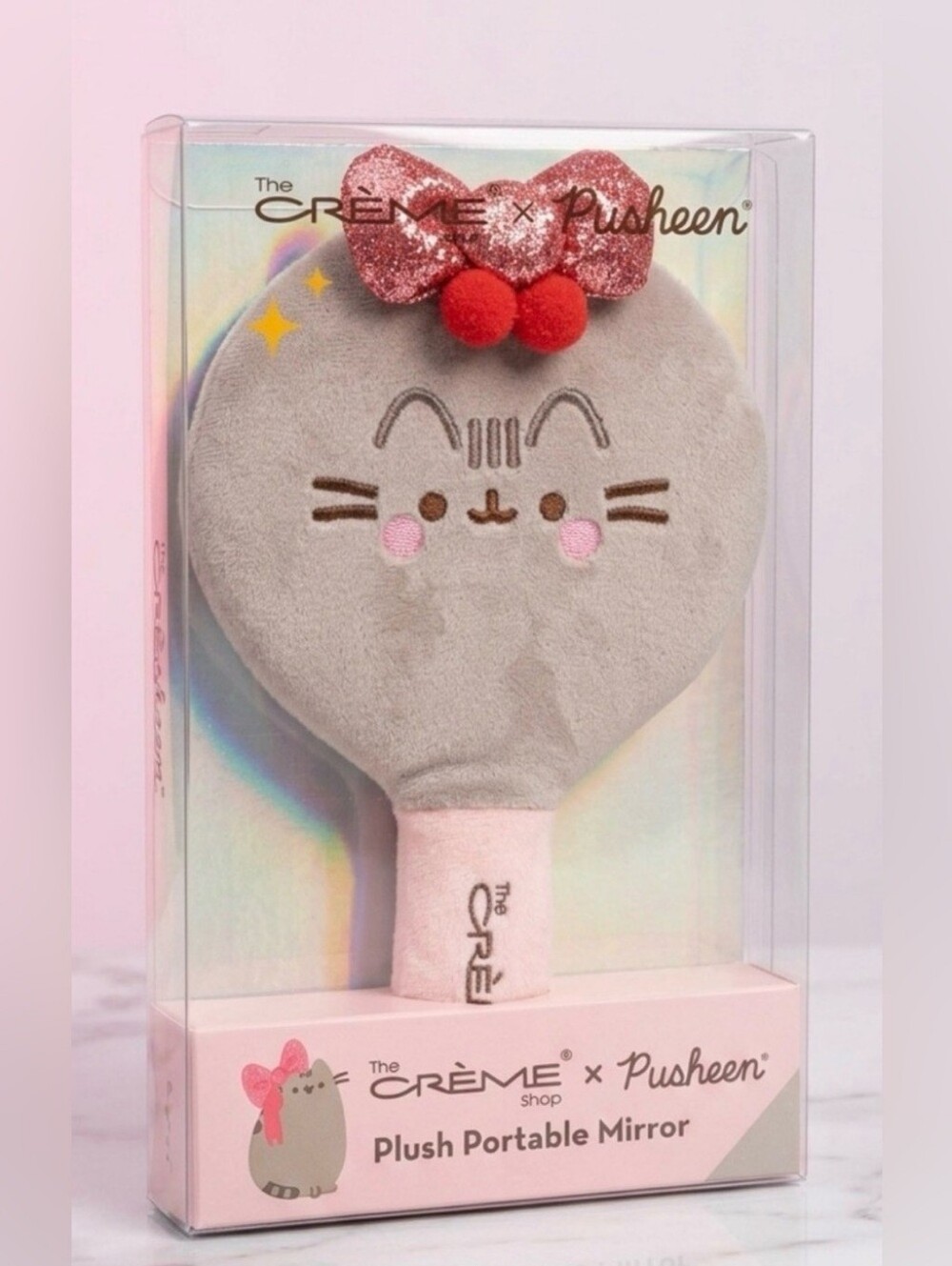 The Crème Shop x Pusheen Plush Portable Mirror